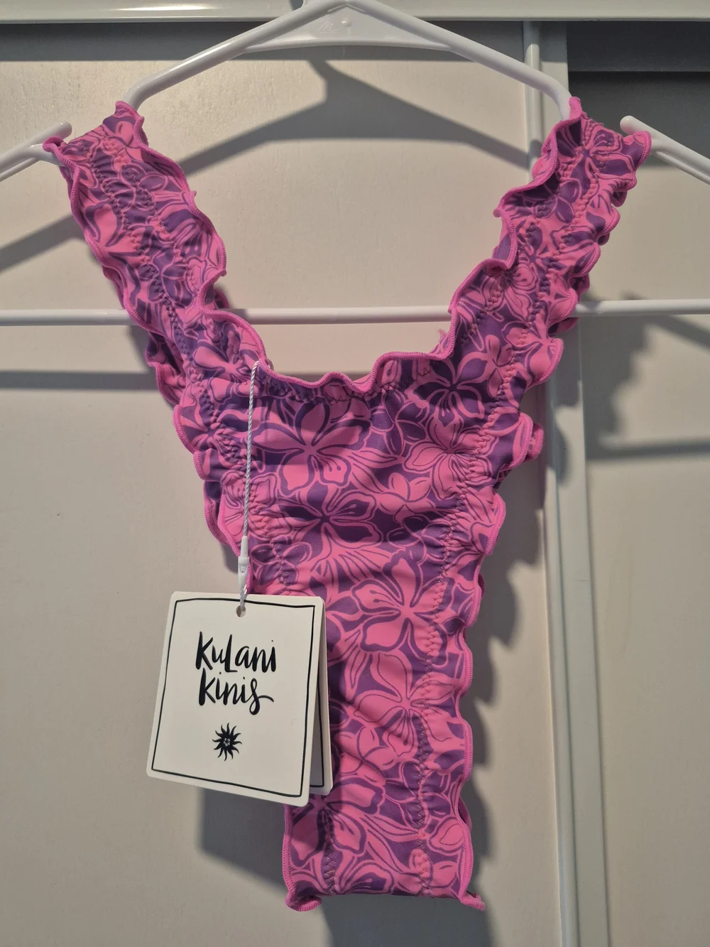 Kulani Kinis Hot Pink Floral Swimwear Top And Bottom